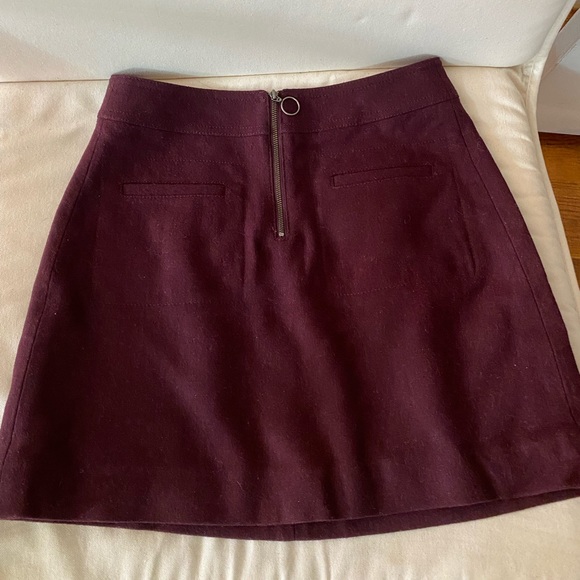 Madewell Fireside Mini Skirt in Rich Plum - Picture 2 of 4